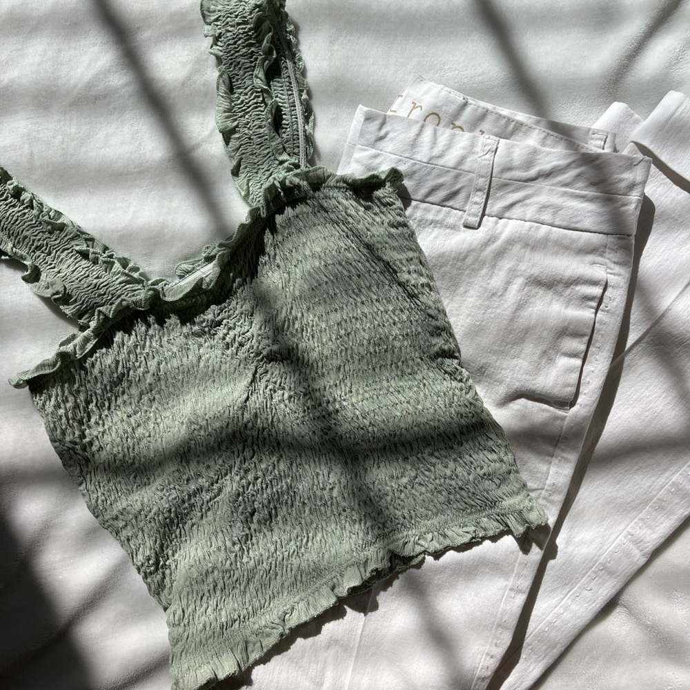 Light green crop top